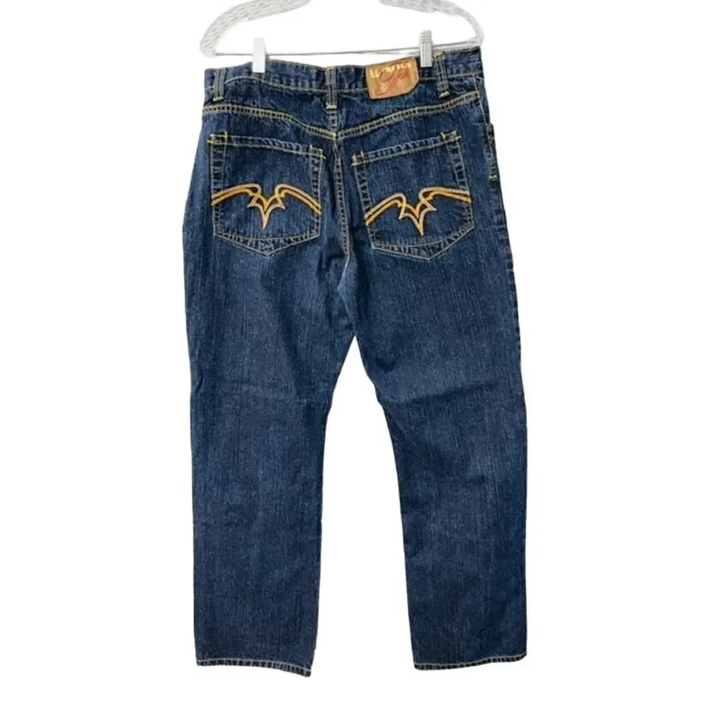 Vtg US Polo Assn Jeans Mens 34x32 Relaxed Straight Thick Stitch